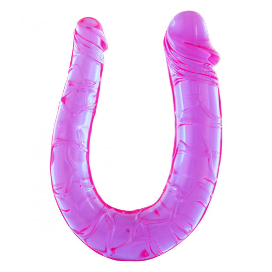 Double Mini Twin Head Jelly Dildo Paars