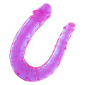 Double Mini Twin Head Jelly Dildo Paars