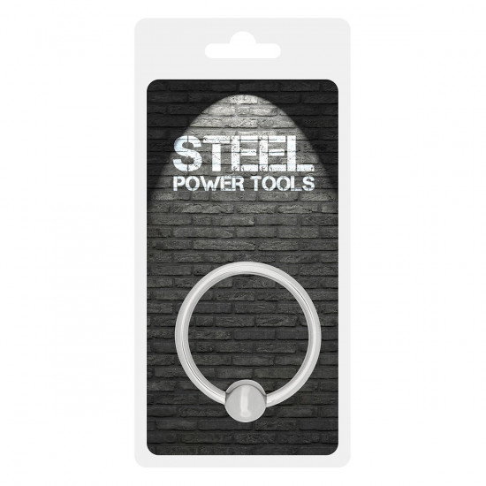 Steel Acorn Ring 32 MM Zilver