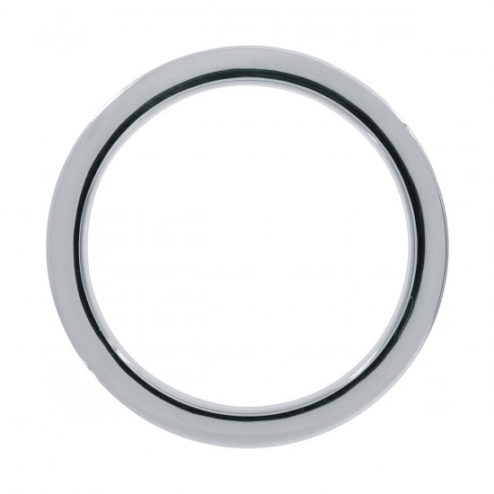 Steel Ribbed Cockring Zilver