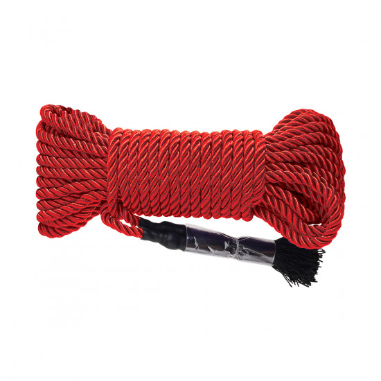 Fetish Deluxe Silky Rope 9,7 Meter Rood