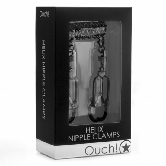 Ouch! Helix Nipple Clamps Zwart