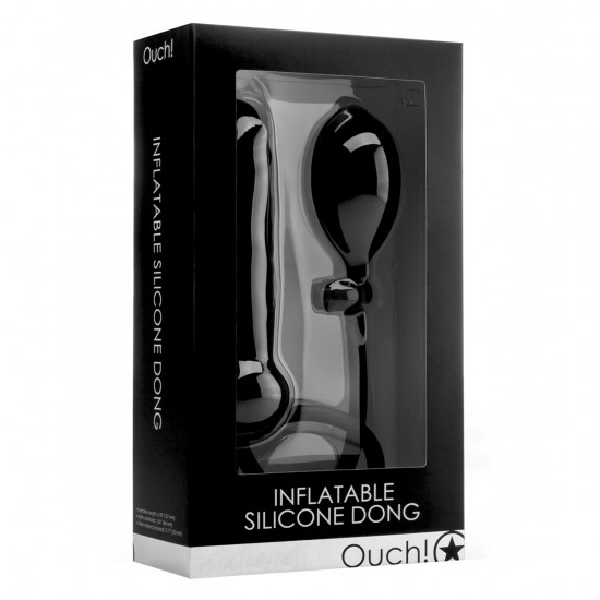 Ouch! Inflatable Silicone Dong Zwart