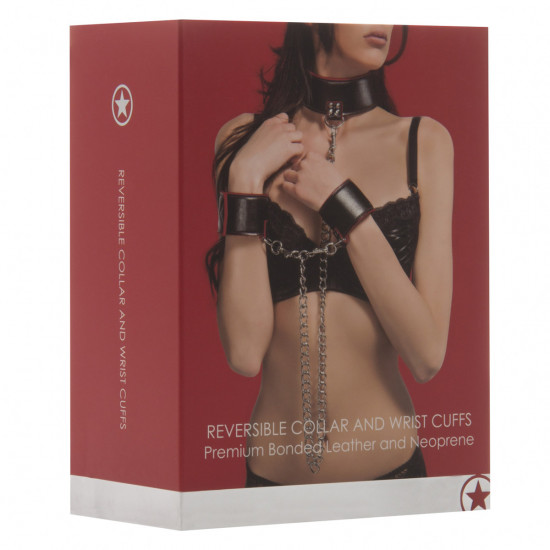 Ouch! Reversible Hals en Handboeien Rood