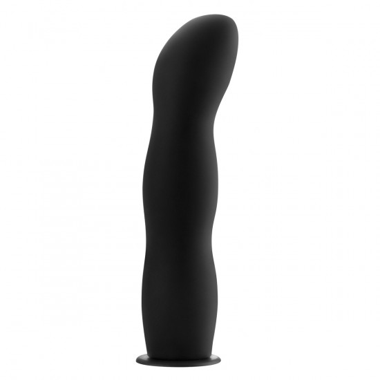 Ouch! Deluxe Silicone Strap-On 8 Inch Zwart