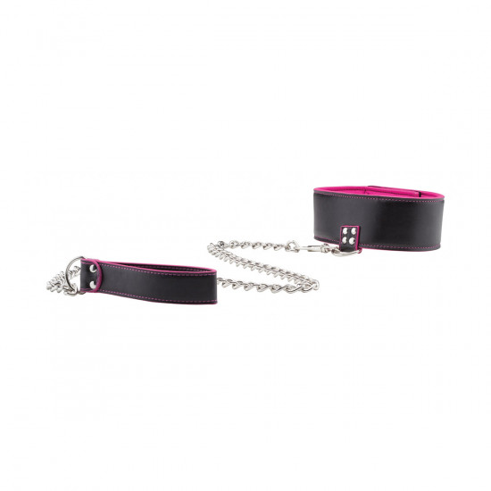 Ouch! Reversible Collar With Leash Roze
