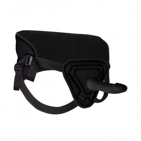 Ouch! Deluxe Silicone Strap-On Set 8 Inch Zwart