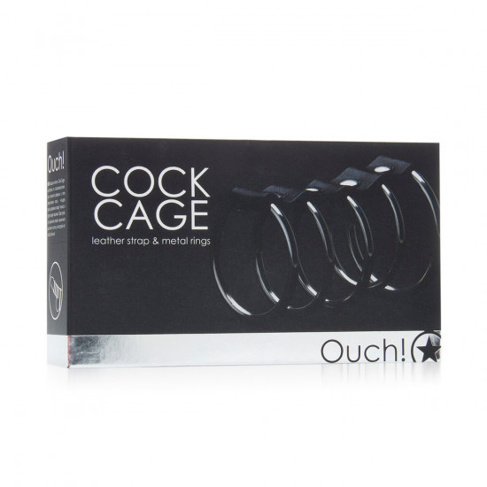 Ouch! Cock Cage Sleeve Zilver