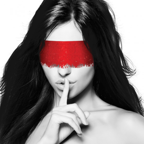 Ouch! MystÃ¨re Lace Masker Rood