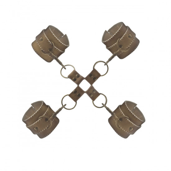 Ouch! Hogtie Boeien Set Bruin