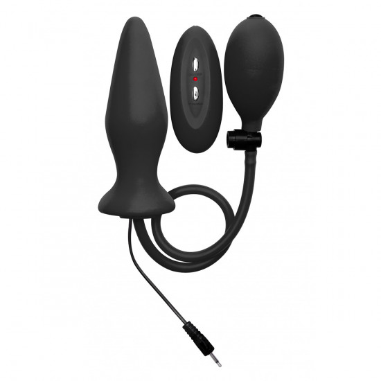 Ouch! Inflatable Vibrating Silicone Vibrator Zwart