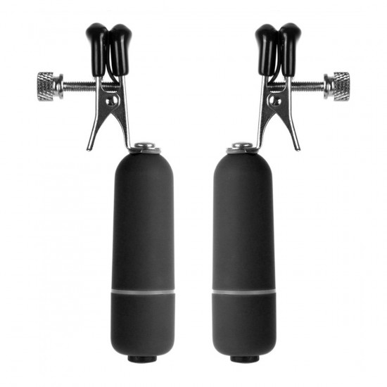 Ouch! Vibrating Nipple Clamps Tepelklemmen Zwart