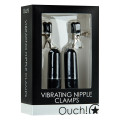 Ouch! Vibrating Nipple Clamps Tepelklemmen Zwart