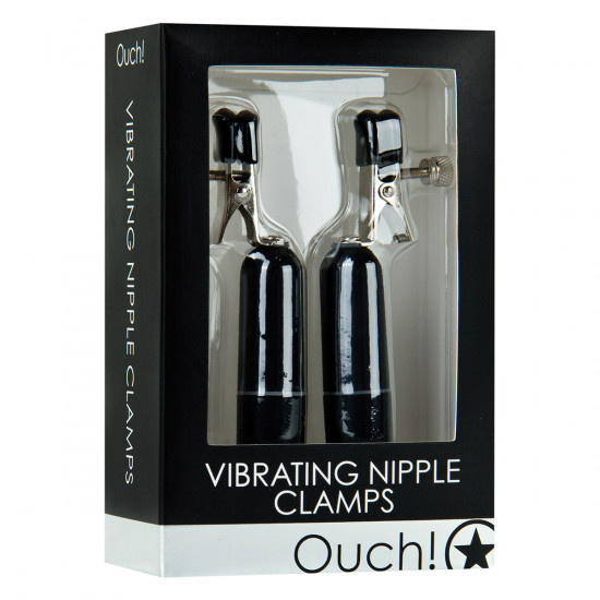 Ouch! Vibrating Nipple Clamps Tepelklemmen Zwart