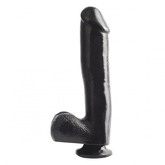 Basix Rubber Works 10 Inch Dildo Zwart