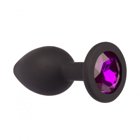 Plug It Strass Buttplug Small Zwart/Paars