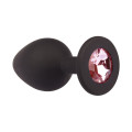 Plug It Strass Buttplug Medium Zwart/Roze