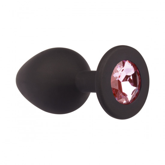 Plug It Strass Buttplug Medium Zwart/Roze