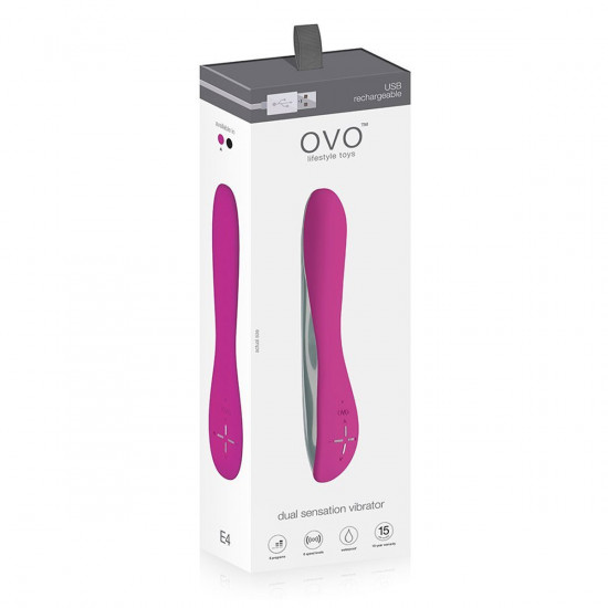 Ovo E4 Dual Sensation Vibrator Roze/Zilver