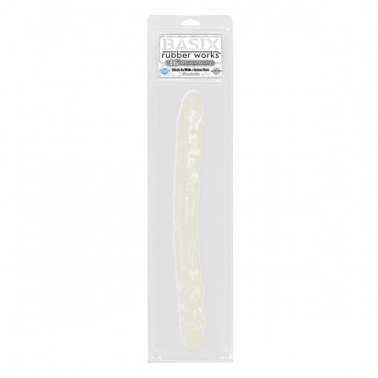 Basix Rubber Works 16 Inch Double Dong Transparant