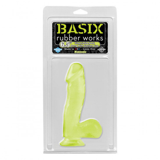 Basix Rubber Works Dildo Glow-In-The-Dark