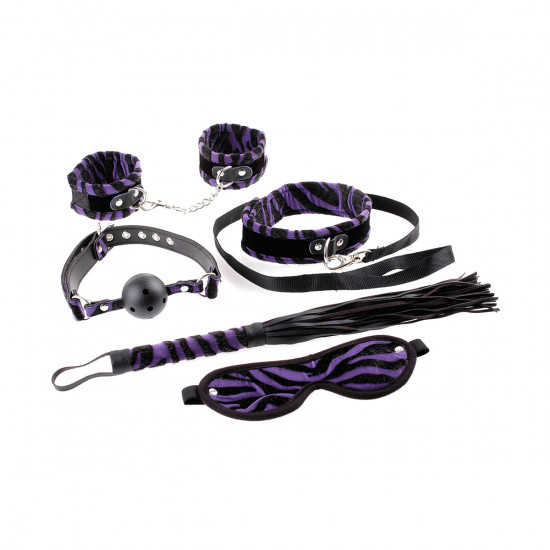 Animal Instinct 5-Piece Bondage Kit Paars