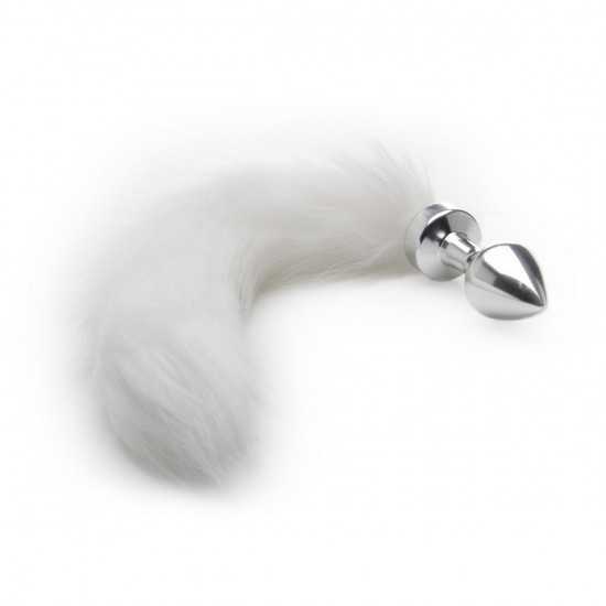 Ouch! White Tail Buttplug Zilver