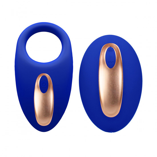 Elegance Poise Vibrerende Cockring + Stimulator Blauw