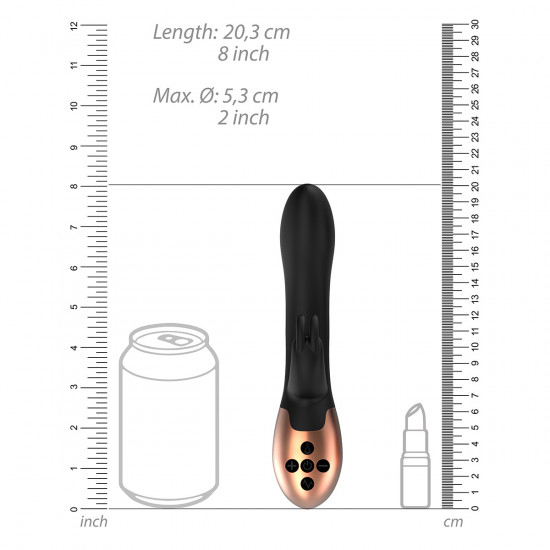 Elegance Opulent Heating Rabbit Vibrator Zwart