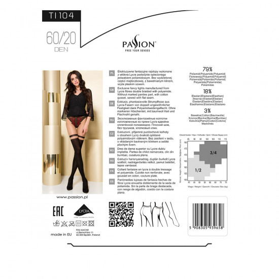 Passion Gold Collection TI104 Panty Zwart S/M