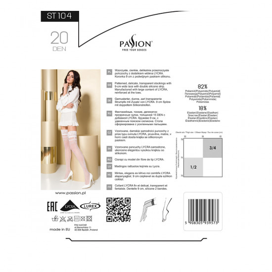 Passion Gold Collection ST104 Kousen Wit S/M