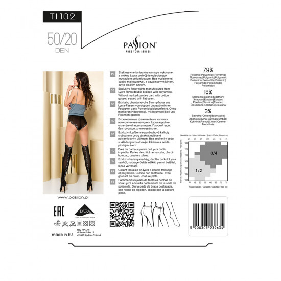Passion Gold Collection TI102 Panty Zwart L/XL