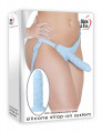 Adam & Eve Siliconen Strap-On Set Blauw