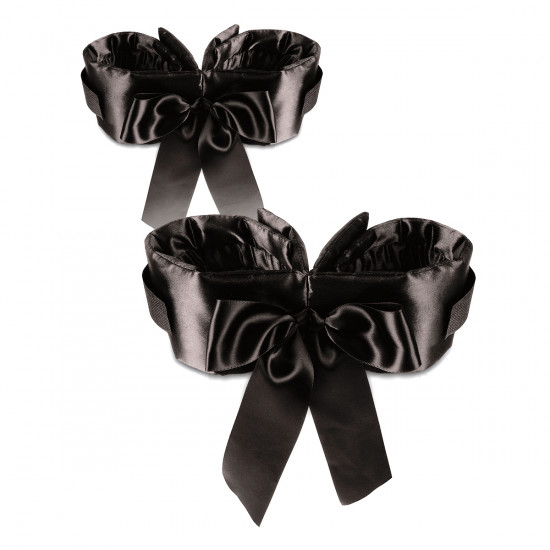 Fetish Fantasy Bowtie Hand en Enkelboeien Set Zwart