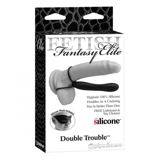 Fetish Fantasy Elite Double Trouble Cockring Zwart