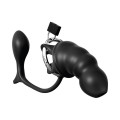 Anal Fantasy Ass-Gasm Cock Blocker Kuisheidskooi Met Plug Zwart