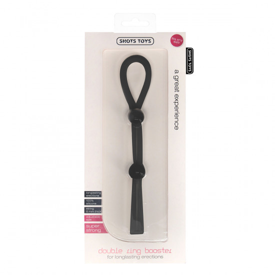 Double Ring Booster Cockring Zwart