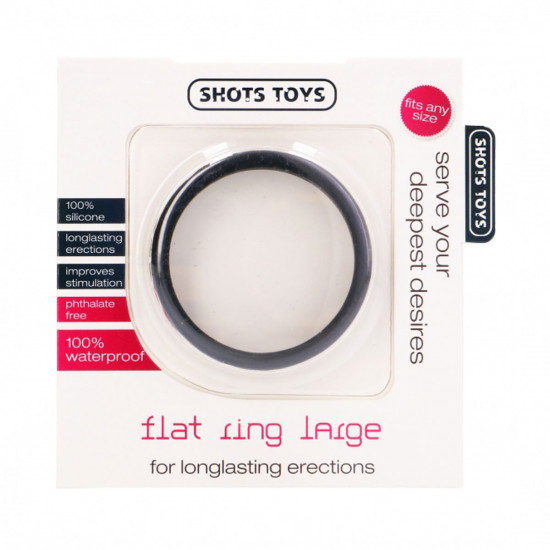 Flat Cockring Large Zwart