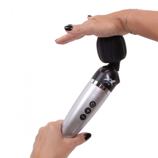 Pixey Deluxe Oplaadbare Massage Vibrator Zwart/Zilver