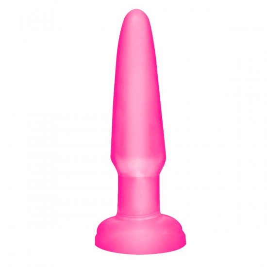Basix Rubber Works Beginner's Buttplug Rood