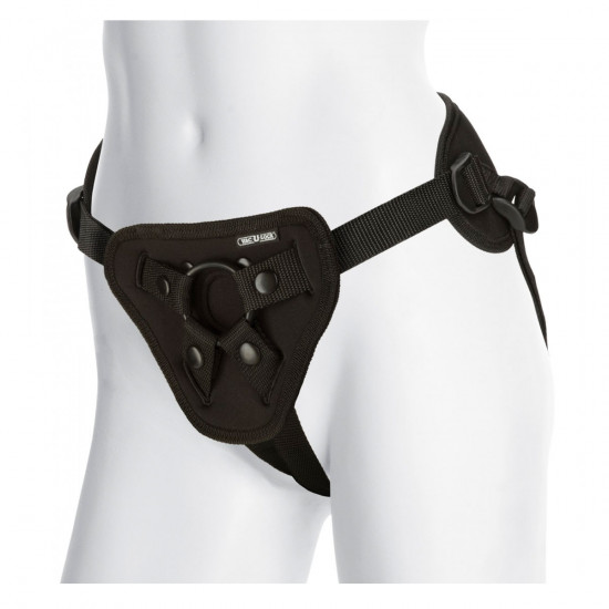 Doc Johnson Corset Harness Plug Strap-On Zwart