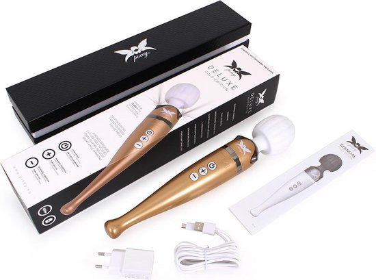 Pixey Deluxe Oplaadbare Massage Vibrator Zwart/Goud