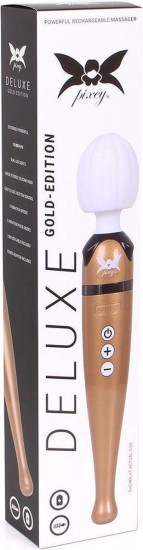Pixey Deluxe Oplaadbare Massage Vibrator Zwart/Goud
