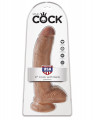 King Cock 9 Inch Cock with Balls Dildo Lichtbruin