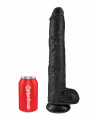 King Cock 14 Inch Cock with Balls Dildo Zwart