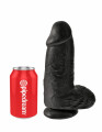 King Cock 9 Inch Chubby with Balls Dildo Zwart