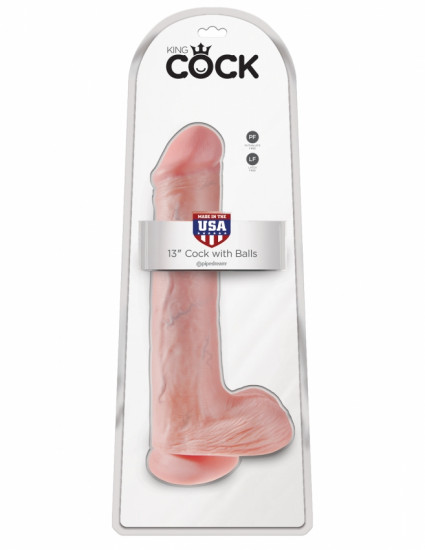 King Cock 13 Inch Cock with Balls Dildo Blank