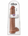 King Cock 15 Inch Cock with Balls Dildo Lichtbruin
