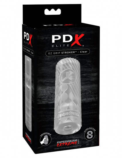 PDX Elite EZ Grip Stroker Clear