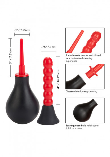 CalExotics Ribbed Anal Douche Zwart